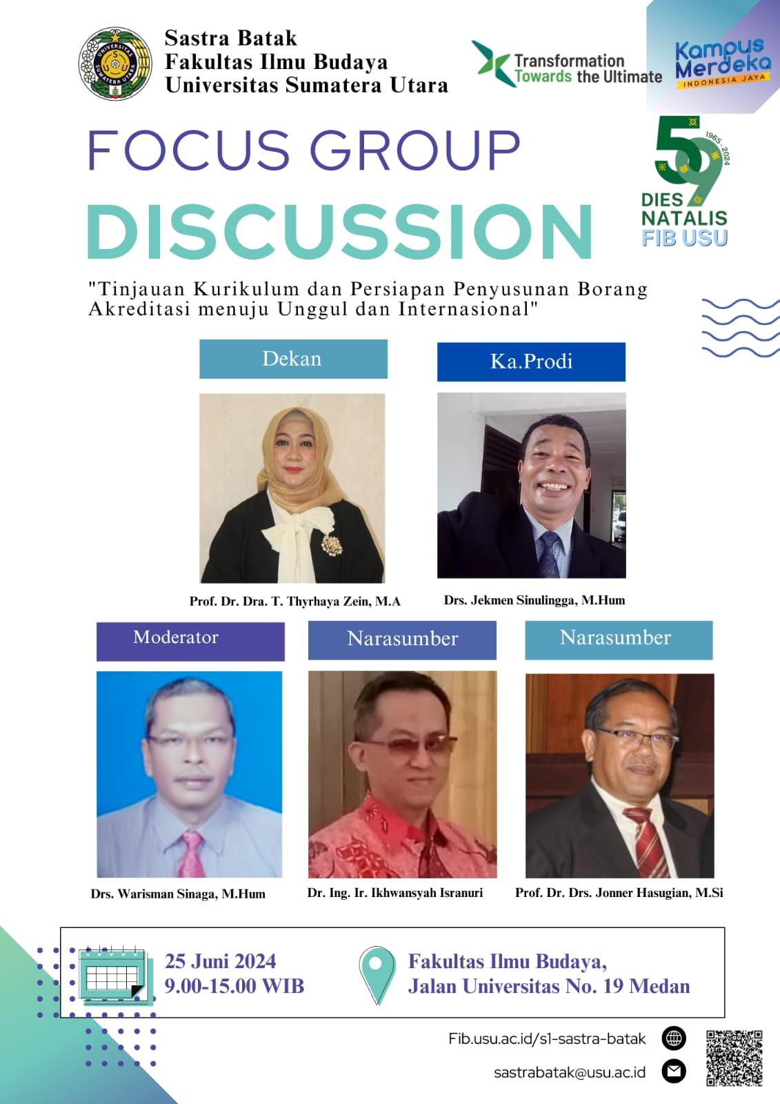 Batak Literature Study Program Focus Group Discussion